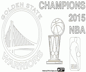 GoldenStateWarriors Champion NBA2015 coloring page