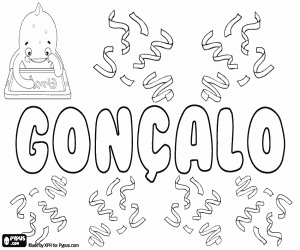 Gonçalo, name of Latin origin coloring page