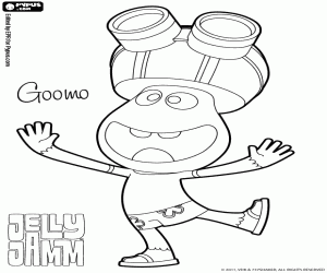 Goomo, a happy child of Jelly Jam coloring page