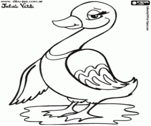 A goose of a farm coloring page