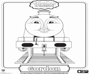 Gordon, the express train coloring page