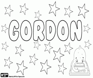 Gordon, name of gaelic origin coloring page