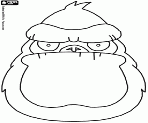 Gorilla mask coloring page