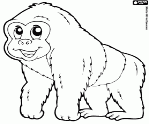 Gorilla coloring page