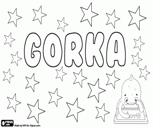 Gorka, Basque masculine name coloring page