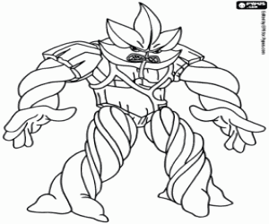 A gormiti of the forest coloring page