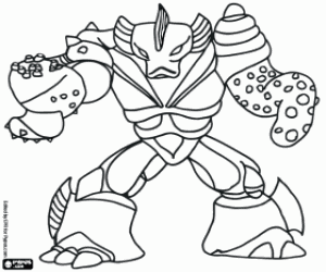 A gormiti of the seas, Delos coloring page