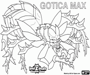 Gotica Max, Invizimals Shadow Zone coloring page