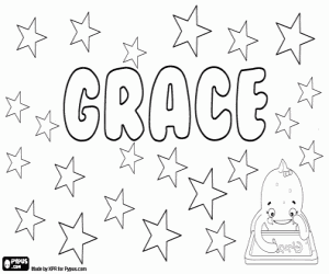 Grace, english name for female coloring page