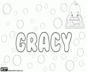 Gracy, name for girl coloring page