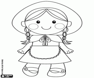 Granddaughter,Little Red Riding Hood coloring page