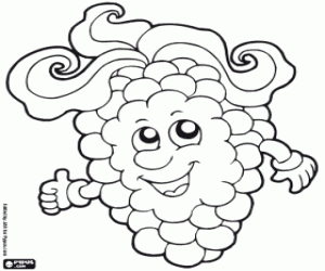 Grapes coloring page