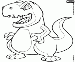 Grarrl, the Neopets dinosaur coloring page
