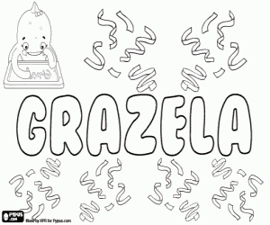 Grazela, variant of Grace coloring page