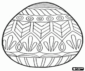 Great Easter egg decorated  coloring page