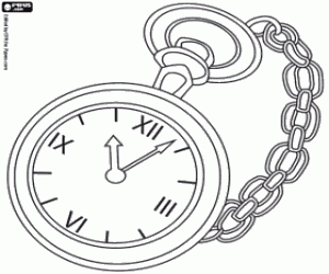 The great-grandfather's clock coloring page
