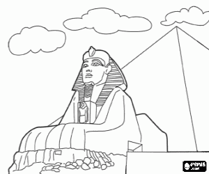 The great Sphinx of Giza, Egypt coloring page