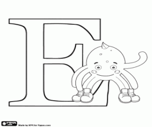 The greek letter Epsilon and Pypus coloring page