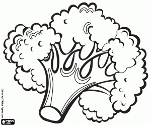 Green broccoli or purple broccoli coloring page