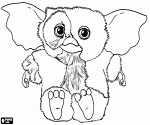 A gremlin, Gizmo coloring page