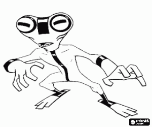 Grey Matter, an alien from Ben 10 coloring page