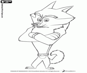 The grey wolf Classified coloring page