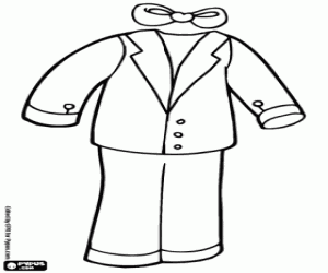 The groom suit coloring page