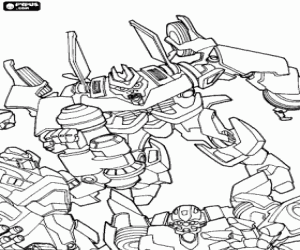 Group of Transformers Robots coloring page