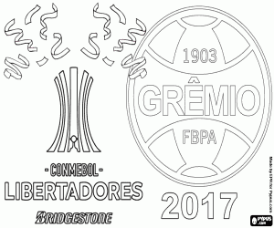 Grêmio, Libertadores 2017 champion coloring page