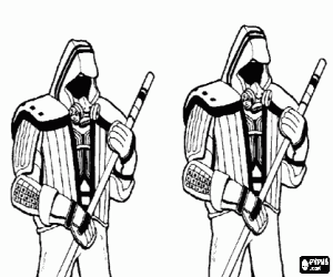 The guards of the Tron computer coloring page