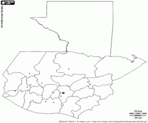 Guatemala map coloring page