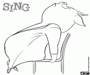 Gunter the pig coloring page