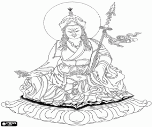 Guru Rinpoche, Padmasambhava Buddha coloring page