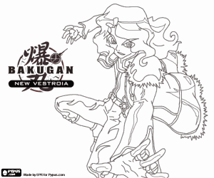 Gus Grav, a Bakugan character coloring page