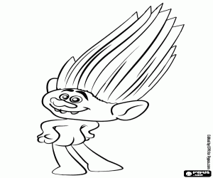 Guy Diamond, the silver troll coloring page