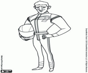 Guy Gagné, character of Turbo coloring page