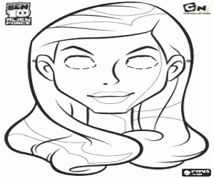 Gwen Tennyson mask coloring page