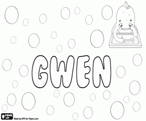 Gwen, variant of Gwyn coloring page
