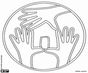 Habitat for Humanity logo coloring page