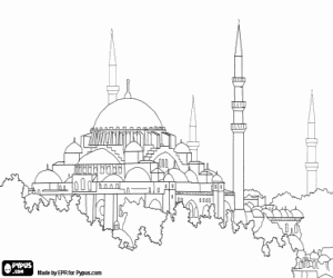 Hagia Sophia, Istanbul coloring page