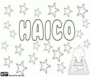 Haico, name in Dutch coloring page