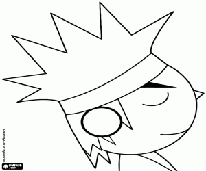 The hairstyle of the saxophonist coloring page