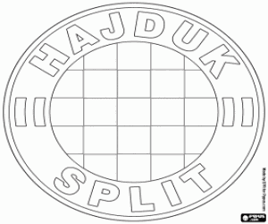 Hajduk Split emblem coloring page