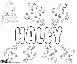 Haley, English name coloring page