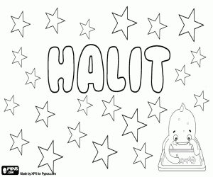 Halit, Turkish name for child coloring page