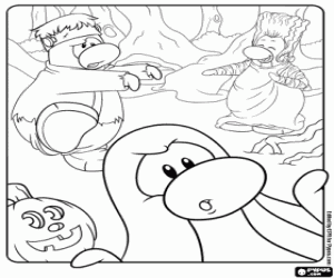 Halloween, Club Penguin coloring page