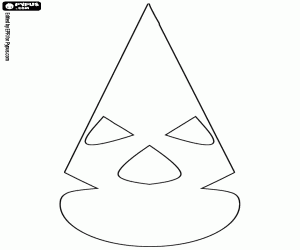 Halloween pointy hood coloring page