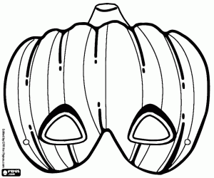 Halloween Pumpkin mask coloring page