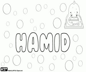 Hamid, name of Arabic origin coloring page