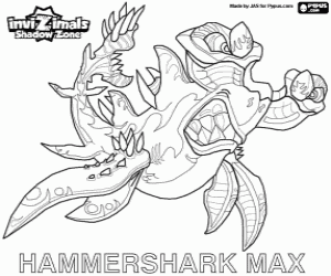 Hammershark Max, Invizimals SZ coloring page